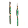 Emerald Beaded Oval Earrings