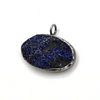 Engraved Reversible Azurite Pendant