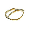 Oval Slide Zipper Bracelet, Gold