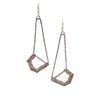 Sapphire Polygon Geode Earrings