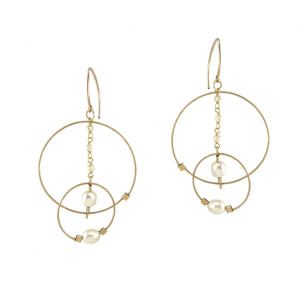Delightful Caviar Cluster Earrings, XL