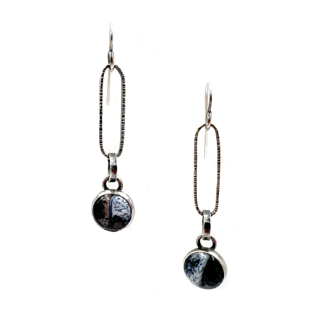 Dendritic Opal Link Earrings