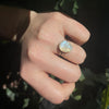 Rainbow Moonstone Scarab Ring