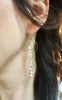 Feather Teardops Hook Earrings with Pearls (Mini)