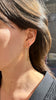 French Cut Pearl & Black Diamond Hoops