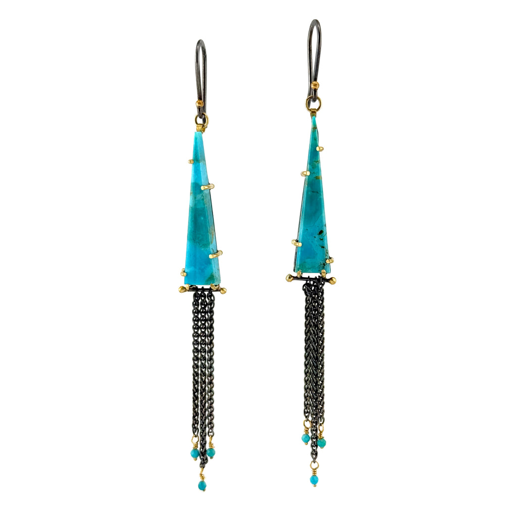 Triangle Turquoise Earrings