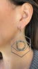 Large Sapphire Eye Geode Earrings