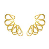Shadowed Butterfly Earrings, Gold