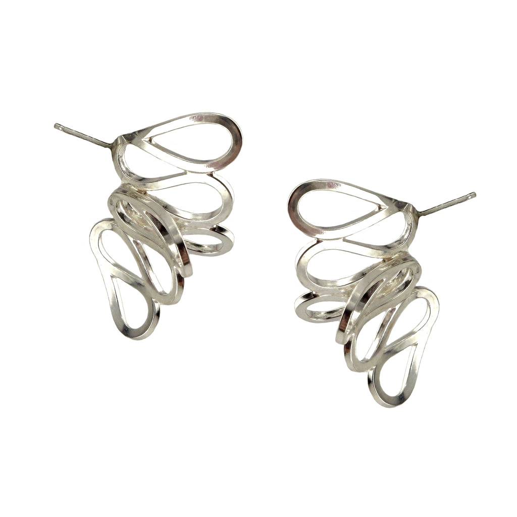 Offset Butterfly Polished Earring