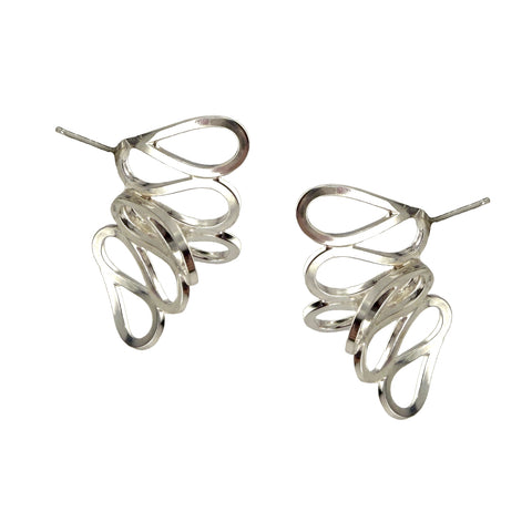 Offset Butterfly Polished Earring