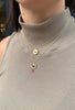 Butterfly and Ruby Droplet Necklace