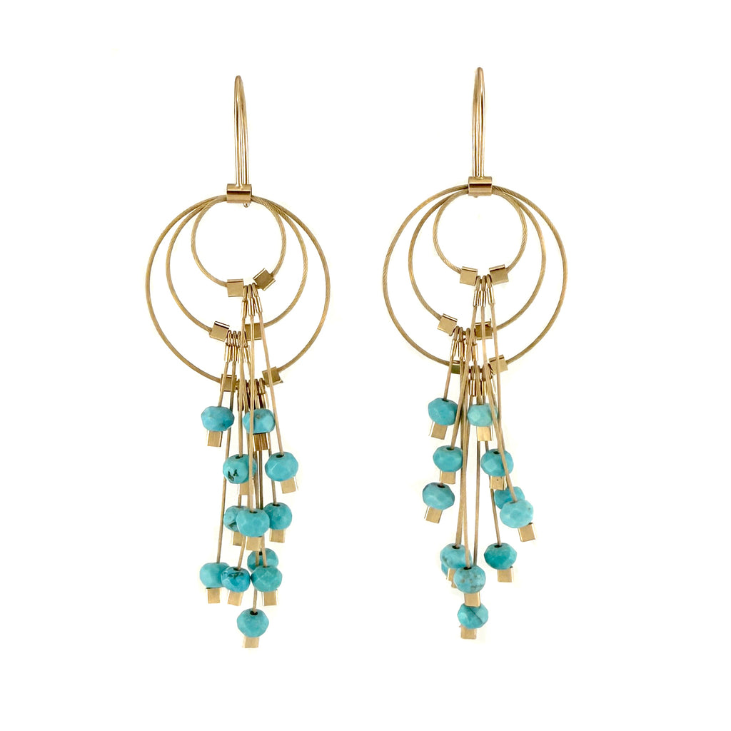 Aerial Hooks with Turquoise, Large