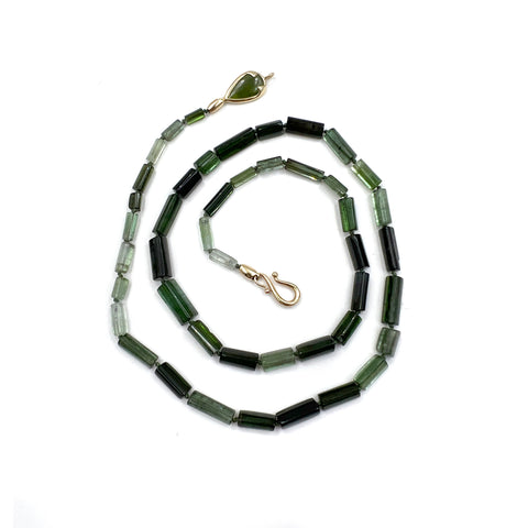 Serpent Necklace, Green Tourmaline