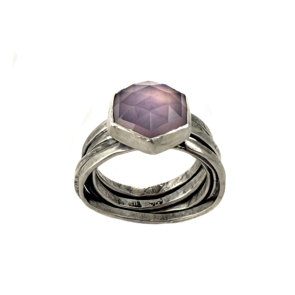 Wrap Ring, Lavender Chalcedony
