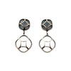 Hydrangea Puff Double Dangle Earrings