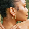 Nairobi Hoop Earrings, Bronze