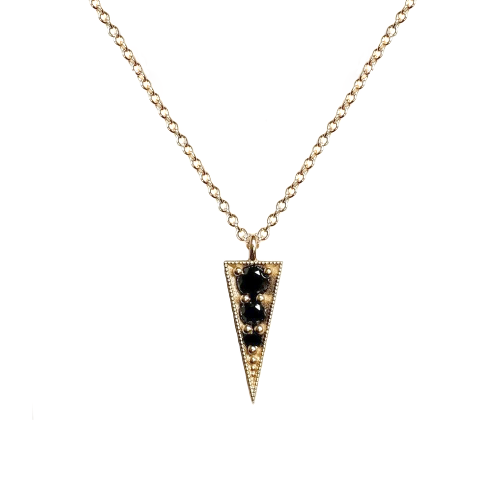 Elva Pendant, Black Diamonds