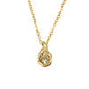 Soft White Diamond Nugget Pendant Necklace