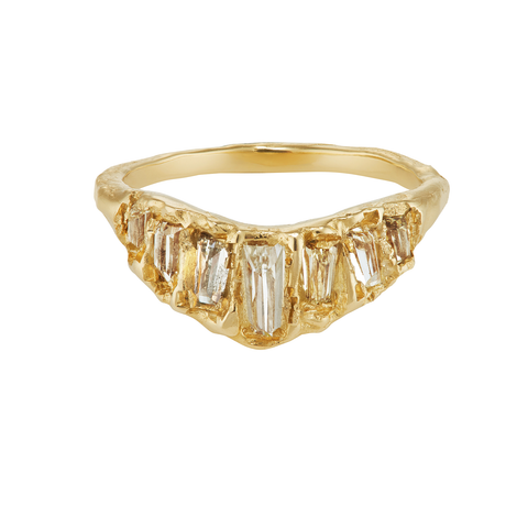 Lemon Baguette Diamond V Shape Ring