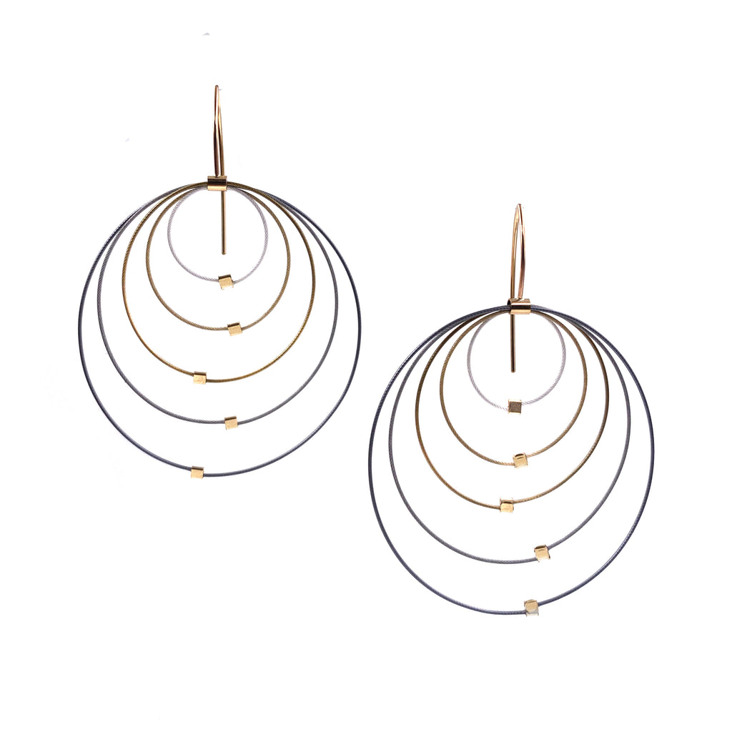 Bullseye Hook Earrings, Multiple Colors