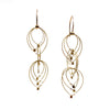 Feather Teardops Hook Earrings with Pearls (Mini)