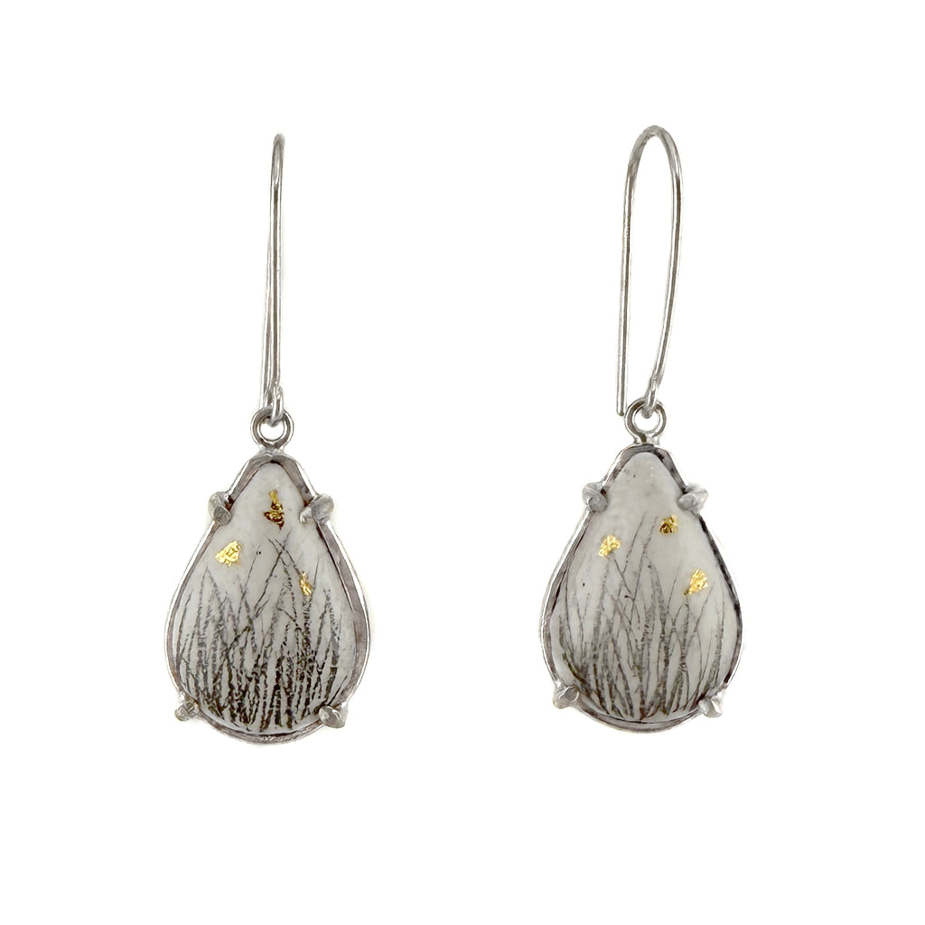 Teardrop Grass Earrings