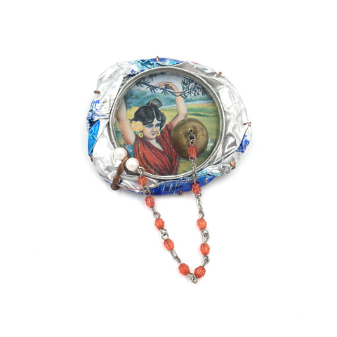 Keep It in the Can Brooch, Female Figure
