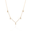 Diamond Charm Necklace, Five Stone