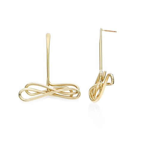 Anchor Yourself Earrings, Gold