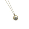 Cattails Circle Pendant, Gold