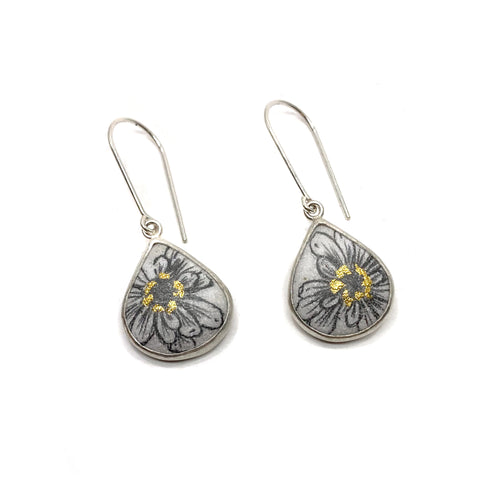 Teardrop Zinnia Earrings