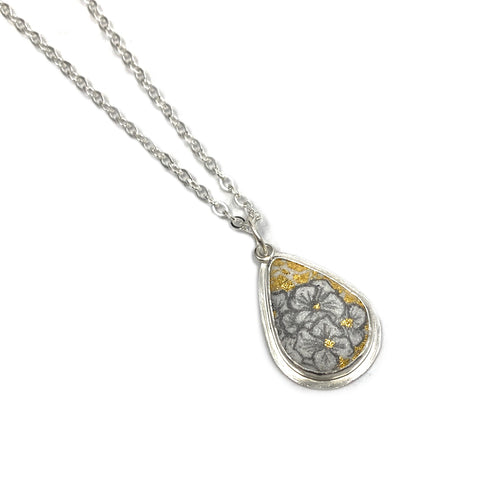 Teardrop Hydrangea Pendant