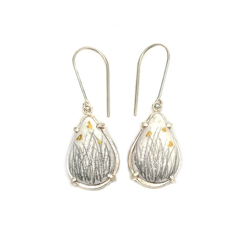 Teardrop Grass Earrings