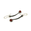 Vintage Nail Earrings with Carnelians