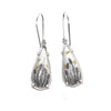 Elongated Teardrop Earrings, Cattails