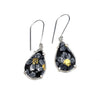 Black Daisy Teardrop Dangles