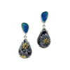 Black Daisy and Opal Earrings