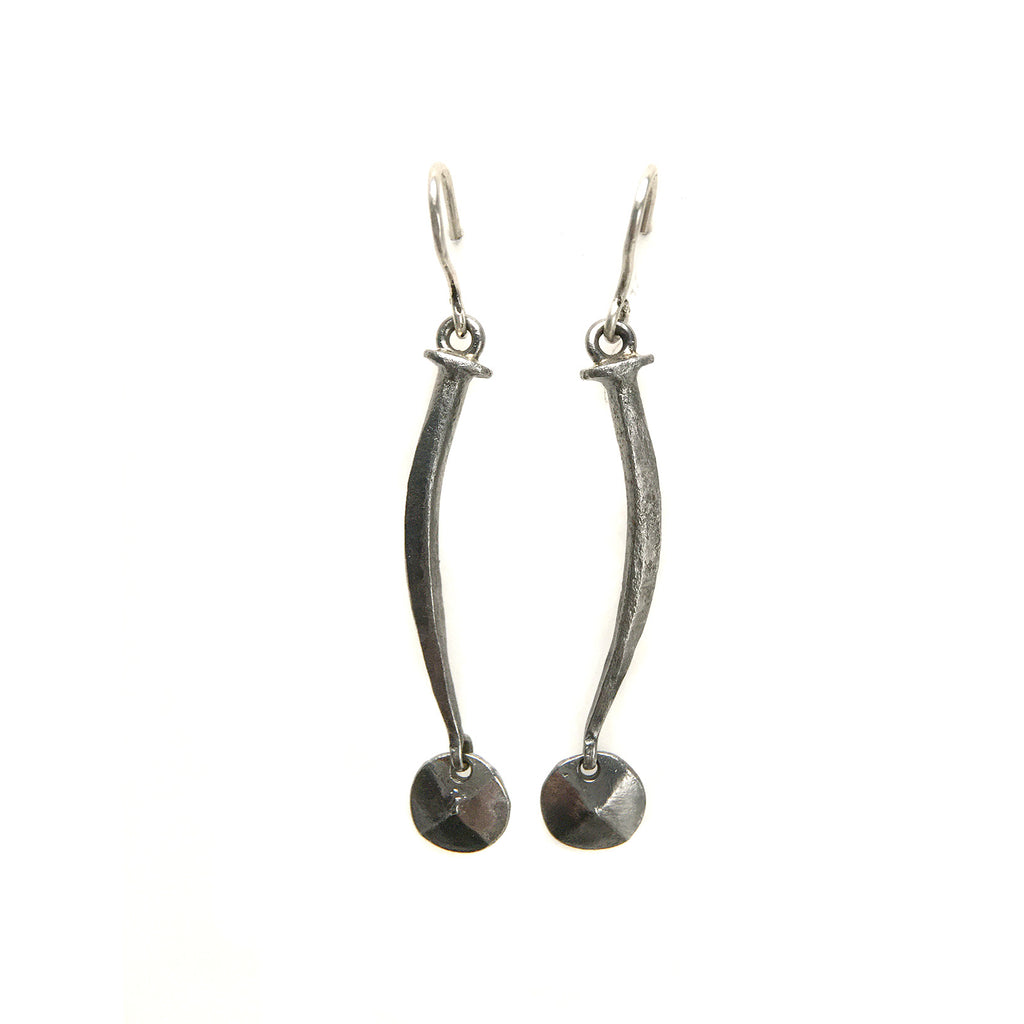 Forged Nail Earrings with Italian Nail Heads