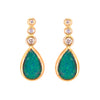 Opal Teardrop & Diamond Studs