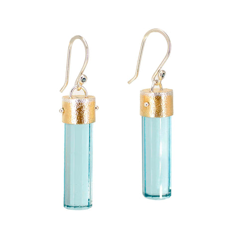 Blue Quartz Rod Earrings