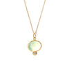 Chalcedony and Diamond Dot Necklace