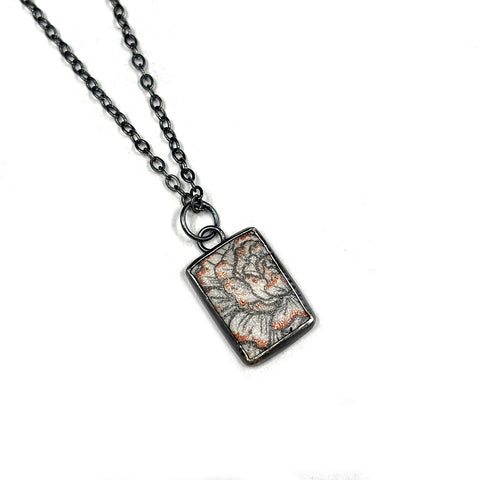 Ranunculus Rectangle Pendant