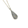 Elongated Chrysanthemum Teardrop Pendant