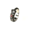 Antique Iron Nail Ring with Ruby
