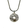 Round Washer with Black Diamond Necklace