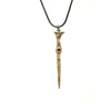 Gilded Italian Nail Necklace with Ruby