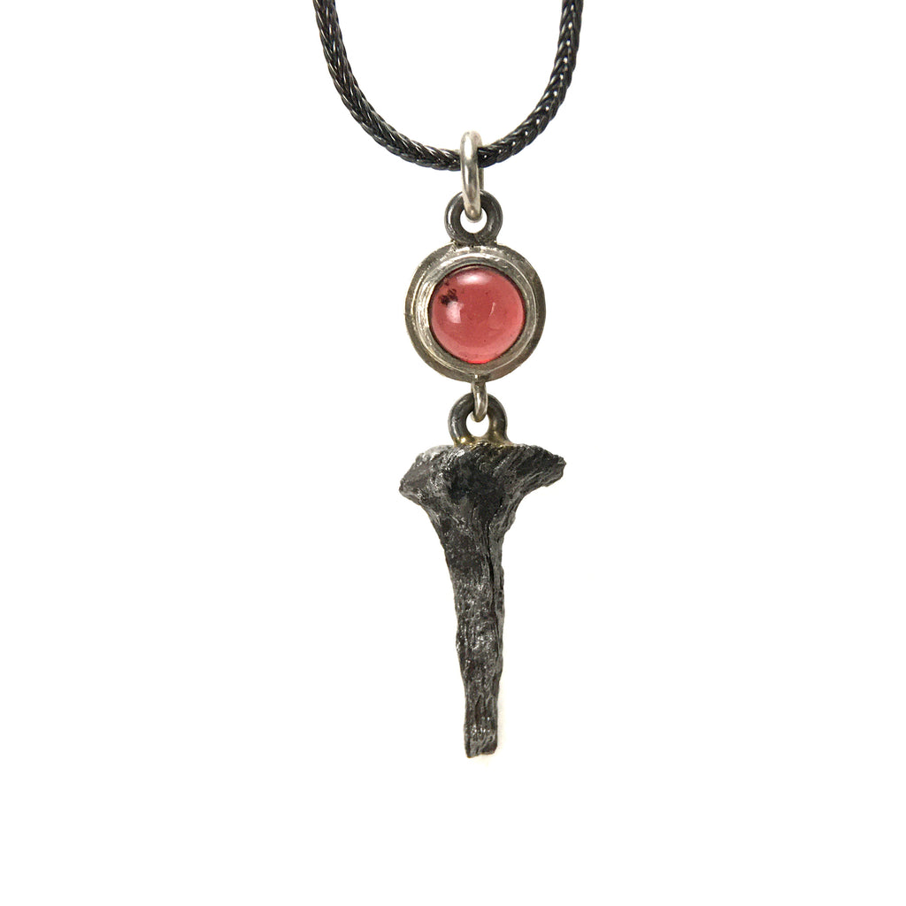 Carnelian Necklace with Hanging Italian Nail Fragment