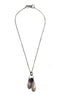 Petal Amethyst Charm Necklace