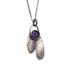 Petal Amethyst Charm Necklace