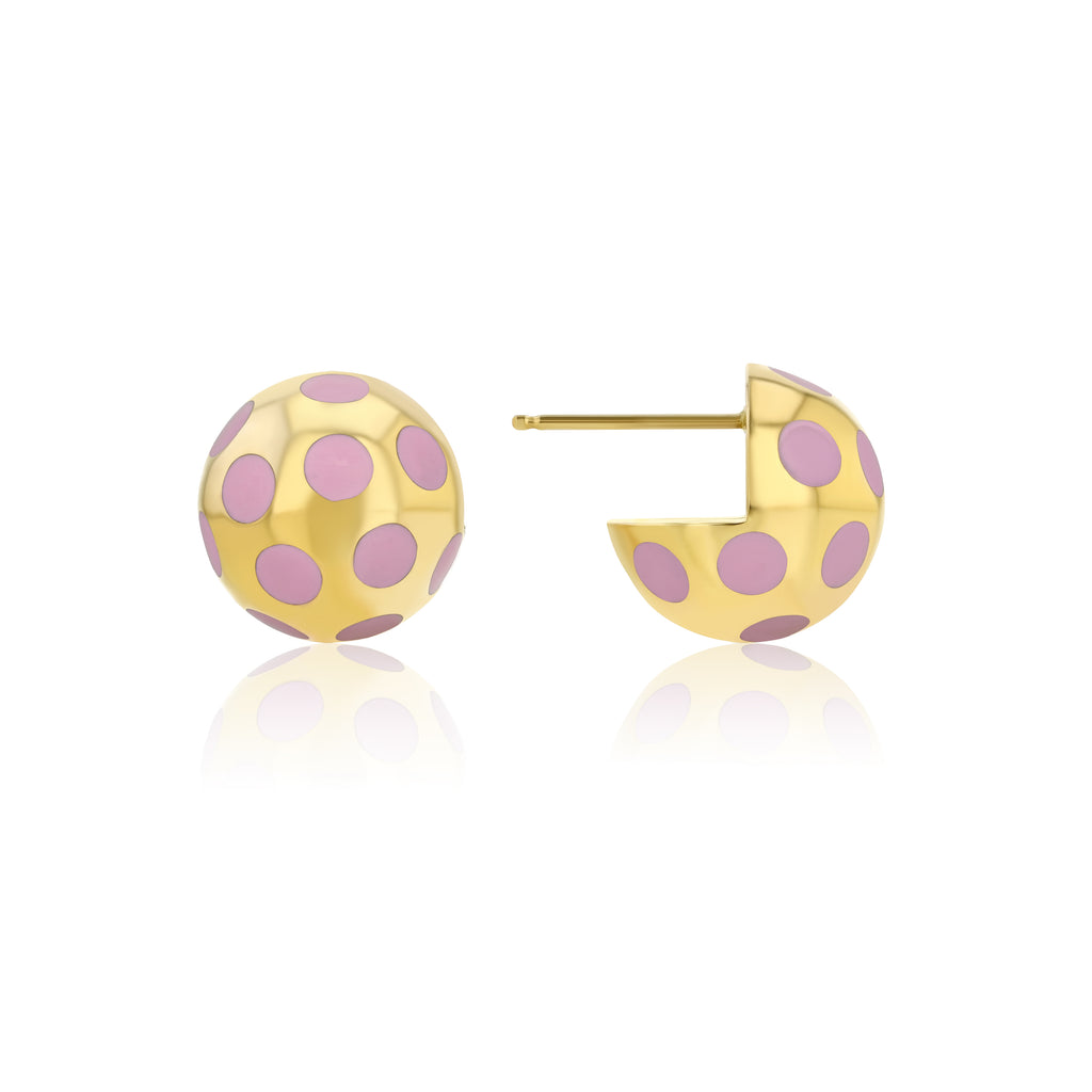 Dots Button Ball Earrings